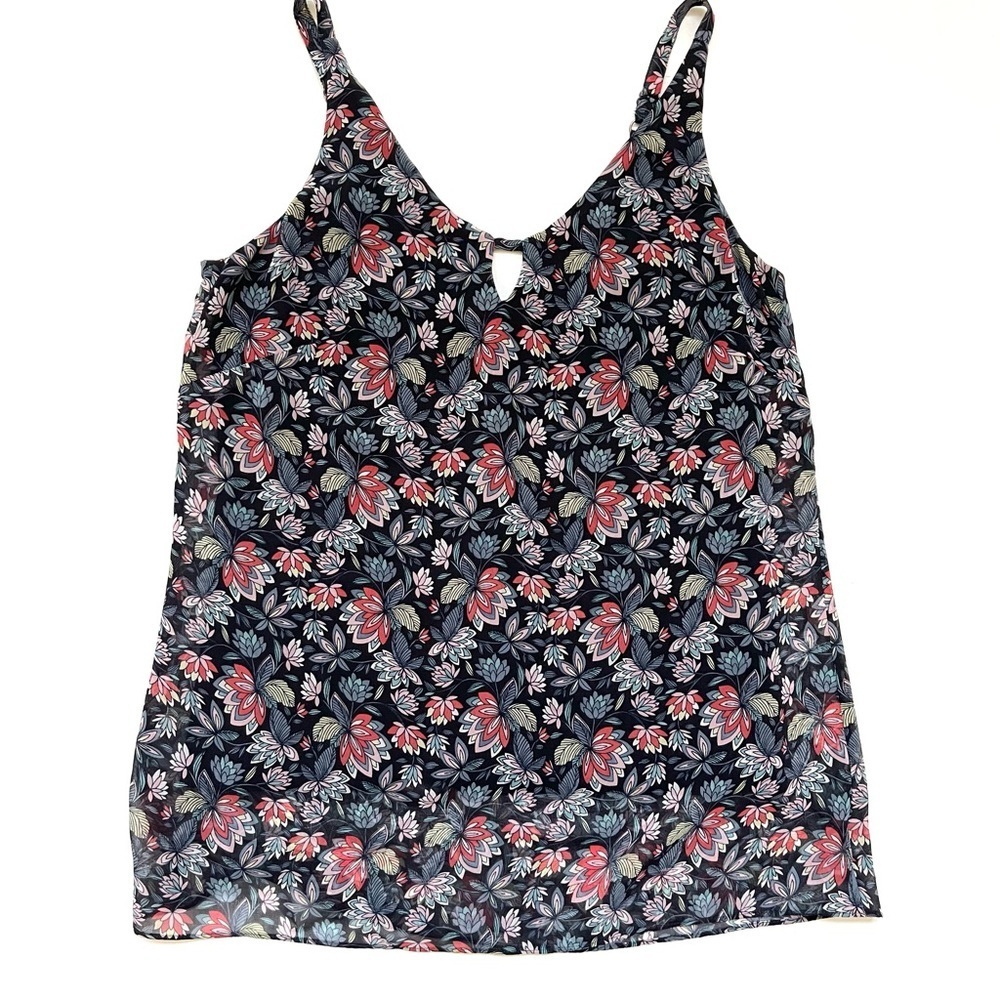 Cabi Flirt Cami Tank Top 5224 Floral Blue - M